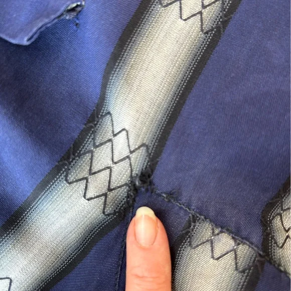 Vintage 1950’s Jonathan Logan Navy and Grey Striped Button Front Dress size XS - Picture 11 of 11